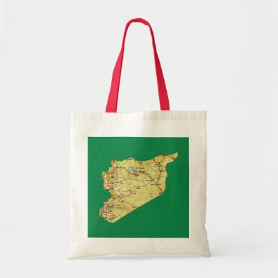 Syria Map Detailed. Syria Map Bag by FlagAndMap