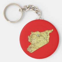 Syria Map Keychain