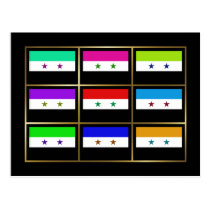 Syria Multihue Flags Postcard