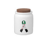 Syria National Flag Awareness Ribbon Candy Jar at Zazzle