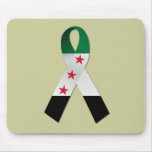 Syria National Flag Awareness Ribbon Mousepad