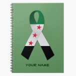 Syria National Flag Awareness Ribbon Notebook