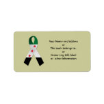 Syria National Flag Ribbon Name Address Gift Tag