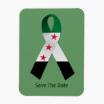 Syria National Flag Ribbon Save The Date Magnet