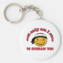 Syria smiley flag designs keychains