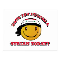 Syria smiley flag designs postcard