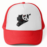 Syria Trendy Peace Sign with Syrian map hats