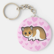 Syrian Hamster Love Keychain