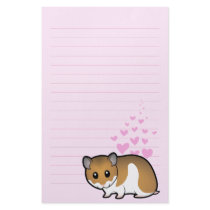 Syrian Hamster Love Personalized Stationery