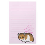 Syrian Hamster Love Personalized Stationery