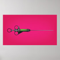 Syringe Pink Poster