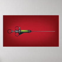 Syringe Red Poster