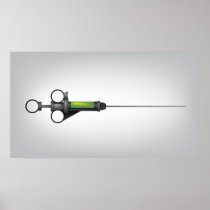 Syringe White Poster