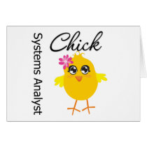 Systems Analyst Chick Greeting Card