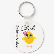 Systems Analyst Chick keychains by chicktshirts Systems Analyst Chick keychains