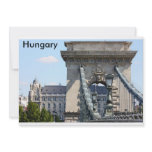 Szechenyi Chain Bridge, Budapest, Hungary, Hungary Personalized Invitation