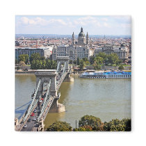Szechenyi Chain Bridge, Budapest, Hungary Refrigerator Magnet