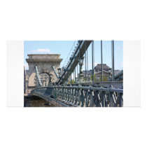 Szechenyi Chain Bridge, Budapest, Hungary Photo Card Template