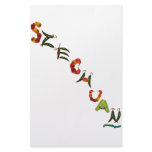 Szechuan Chili Peppers Stationery Design