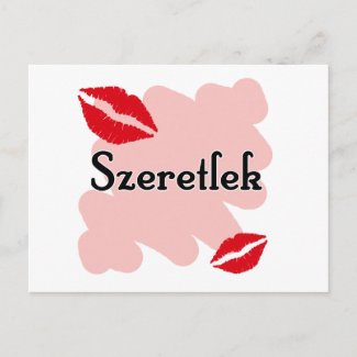 Szeretlek - Hungarian I love you postcard
