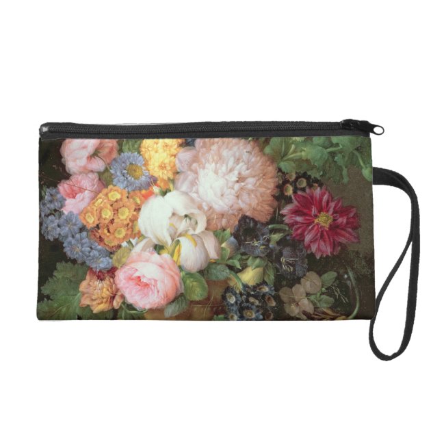 T30763 A Still Life of Flowers and Fruit (panel) Wristlet Purse