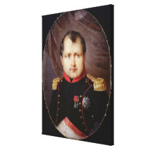 T34002 Portrait Miniature of Napoleon I (1769-1821 Stretched Canvas Prints
