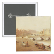T34018 The River Liffey and the Law Courts, Dublin Pinback Button