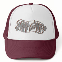 T6 scribble tag logo hats
