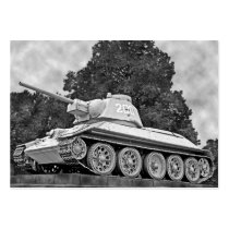 T-34 Russian Tank,Soviet Memorial,Berlin - B&W(2)