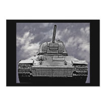 T-34 Russian Tank,Soviet Memorial,Berlin - B&W