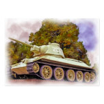 T-34 Russian Tank,Soviet War Memorial, Berlin -Oil Business Card Template