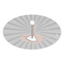 t-ball vector graphic oval sticker