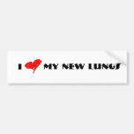 t) I heart my lungs - Bumper Sticker