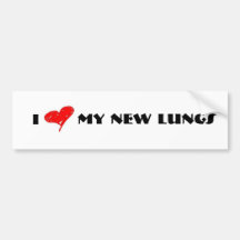t) I heart my lungs - Bumper Sticker
