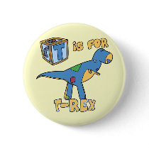 T is for T-Rex Button by PatchworkPals T is for T-Rex Button