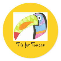 T is for Toucan stickers