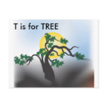 "T" is for Tree Alphabet Flashcard Postcards