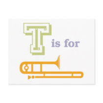 T is for Trombone Postcard