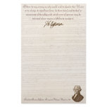T. Jefferson: Opinion & Reason - Stationery