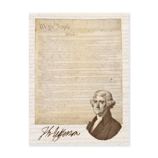 T. Jefferson: Truth & Newspapers - Postcard postcard