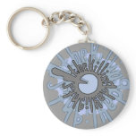 T.K.D. Grey Blue Key Chain