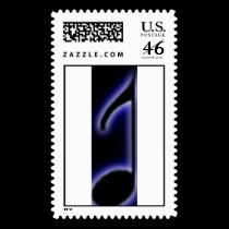 T Music Note Logo stamps