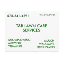 T&R LAWN CARE, SERVICES, SNOWPLOWING, MOWING, T... postcards