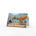 T-Rex Birtday Card by Swazzle T-Rex Birtday Card