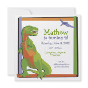 T-REX Birthday Invitation invitation