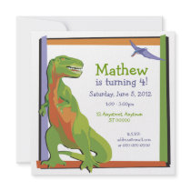 T-REX Birthday Invitation