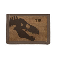 T-Rex Bones Personalized Tri-fold Wallet