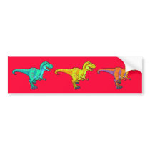 T-Rex cartoon bumper stickers
