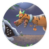 T-Rex Clown Stickers by Swazzle T-Rex Clown Stickers
