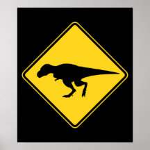T-Rex Crossing Poster